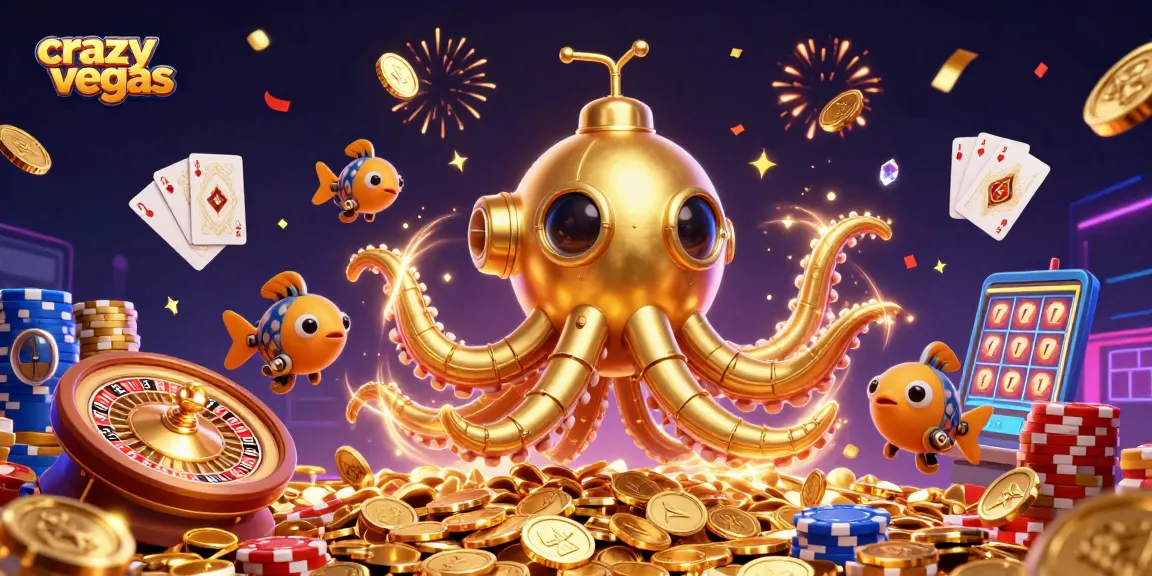 Experience the thrill of high-stakes games at crazyvegas with golden kraken and endless coins.