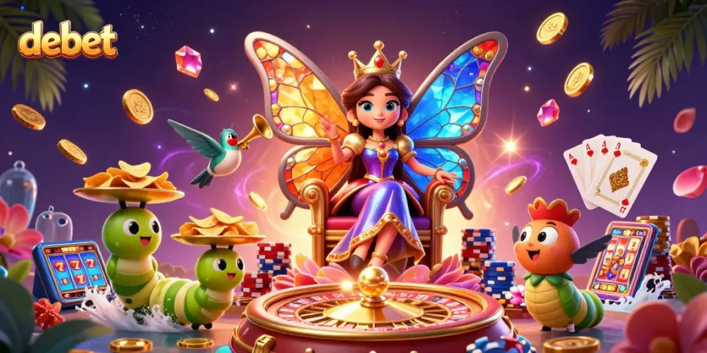 Experience the thrill of debet's casino adventures with vibrant characters and dynamic gaming elements.